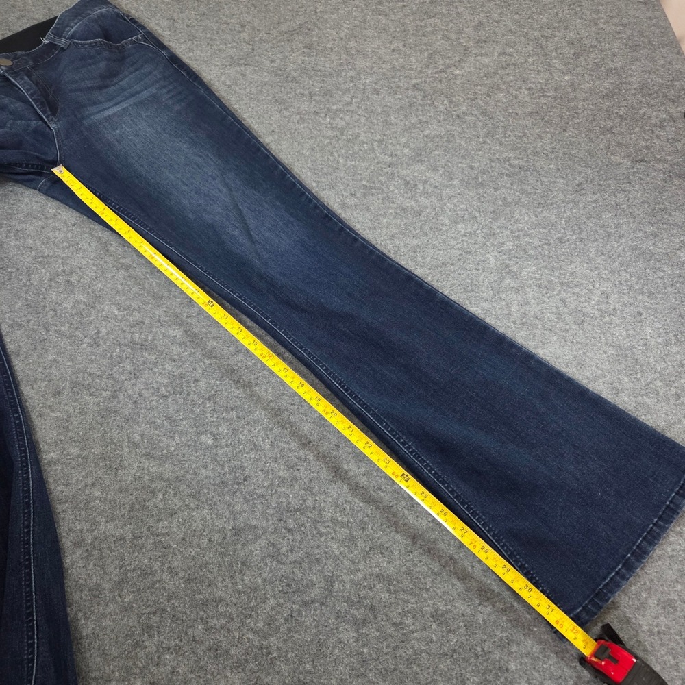 Democracy Ab Solution Jeans Womens 14 Itty Bitty Bootcut Dark Wash Stretch 31" - Picture 7 of 10